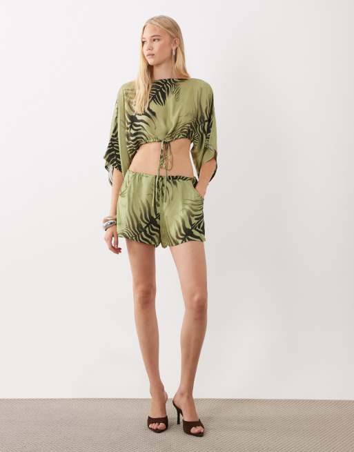 ASOS DESIGN top cape imprimé zébré ensemble 2 pièces, 2 de 4