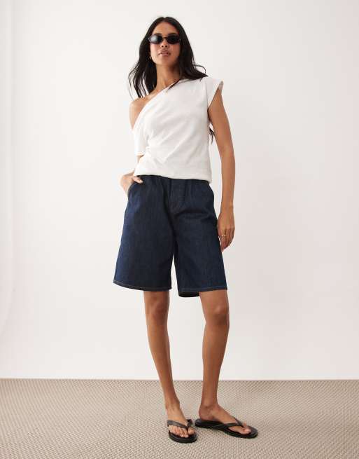 ASOS DESIGN - Top cintré à épaules dénudées - Crème, 3 de 4