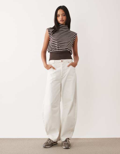 ASOS DESIGN - Top col roulé d'ensemble sans manches ultra doux à rayures, 2 de 4