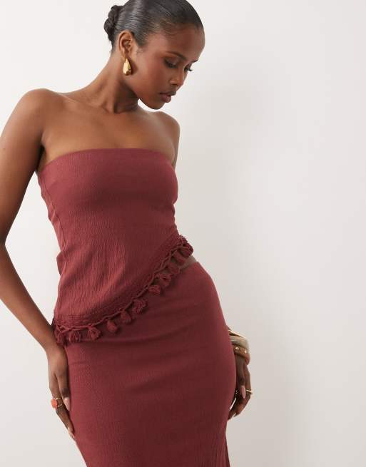 ASOS DESIGN - Conjunto rojo óxido de tejido efecto rugoso, 6 de 6