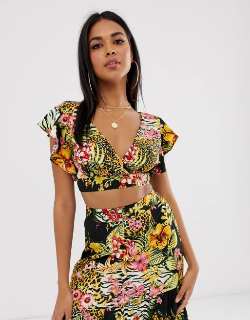 ASOS DESIGN Beach Co-ord - Stampa tropicale safari, 2 di 3