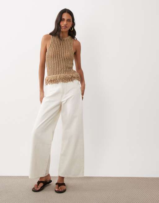 ASOS DESIGN - top de croché con borlas, 3 de 4