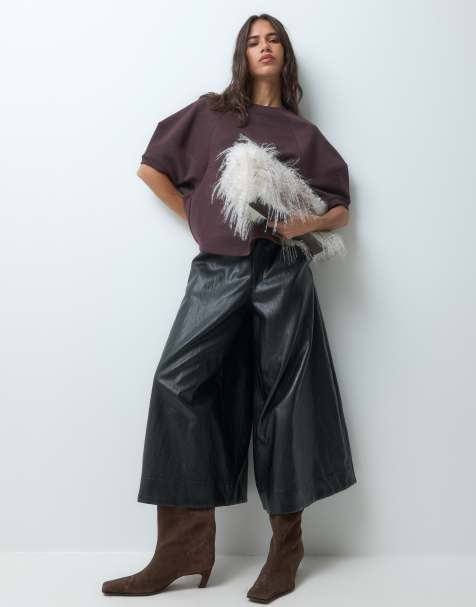 ASOS DESIGN top de manga corta en chocolate - view 1