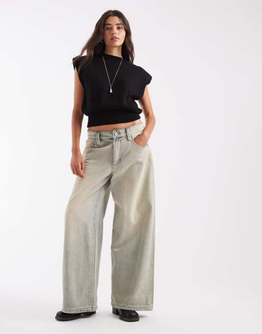 ASOS DESIGN - Top de punto negro con detalles de hombreras, 2 de 4