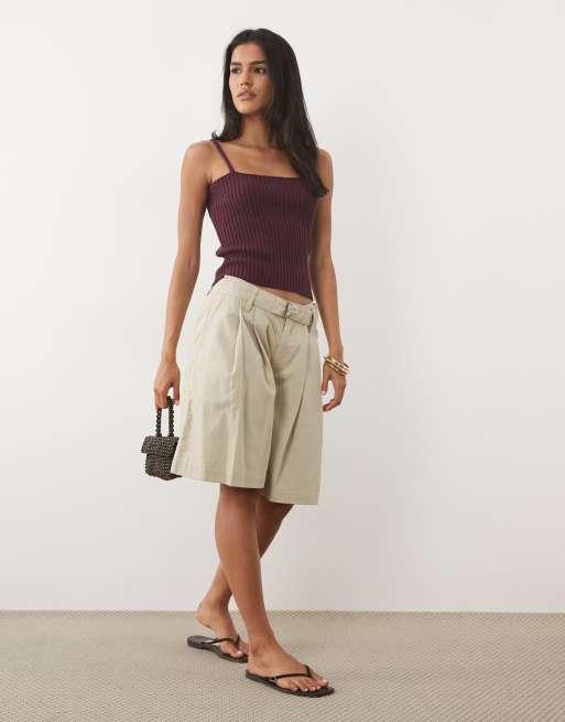 ASOS DESIGN - top de tirantes de punto bouclé en ciruela, 2 de 4