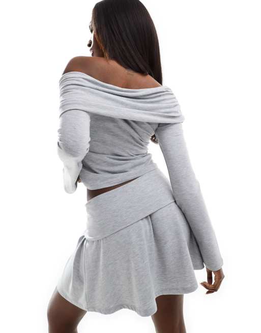 ASOS DESIGN - Top d'ensemble asymétrique - Gris chiné, 3 de 4