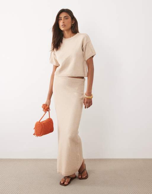 ASOS DESIGN - Top d'ensemble en maille bouclée de coton - Écru, 3 de 4
