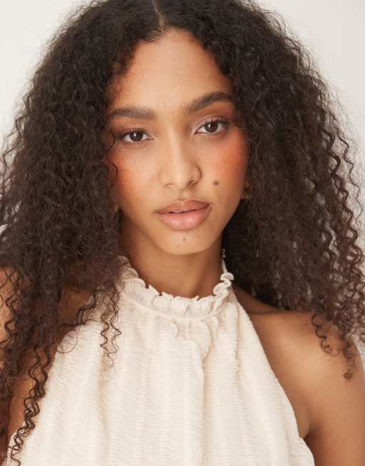 ASOS DESIGN - Top d'ensemble texturé sans manches à dos nu - Crème, 4 de 4