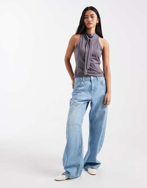 ASOS DESIGN - Top dos nu à détail noué - Chocolat, 2 de 4