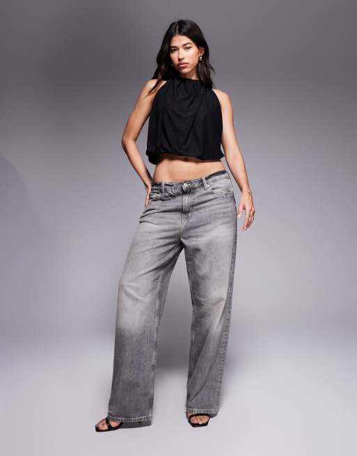 ASOS DESIGN - Top dos nu à ourlet bouffant - Noir, 2 de 4