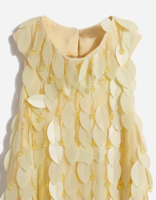 ASOS DESIGN - Top dos nu avec ornements à feuilles - Jaune, 7 de 7