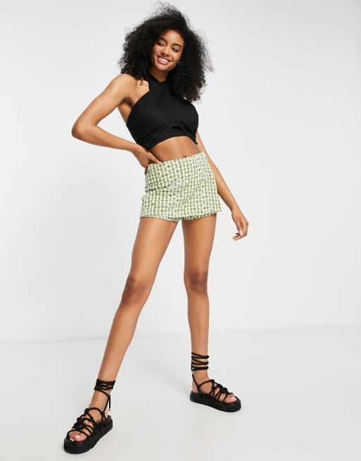 ASOS DESIGN - Top dos nu naturellement froissé avec taille froncée - Noir, 4 de 4