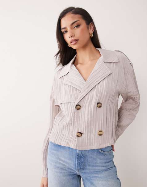 ASOS DESIGN - Top drapé à double boutonnage - view 1