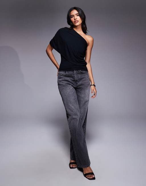 ASOS DESIGN - Top drapé façon cape - Noir, 2 de 4
