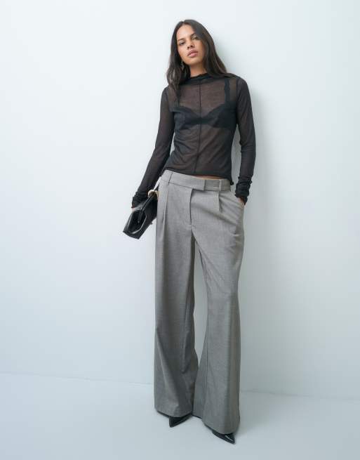 ASOS DESIGN top en maille à manches longues avec détail de couture en noir, 2 de 4