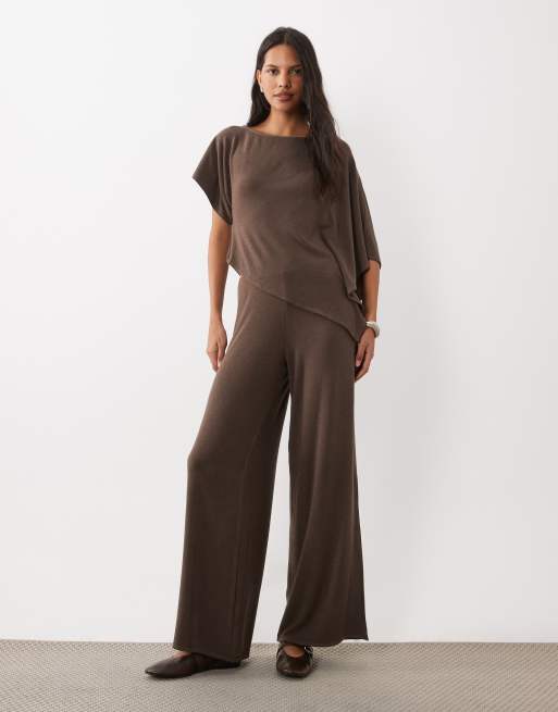 ASOS DESIGN - top estilo capa de conjunto en marrón, 3 de 4