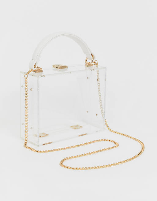 Clear plastic best sale clutch bag