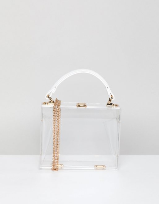 Clear purse with outlet handles