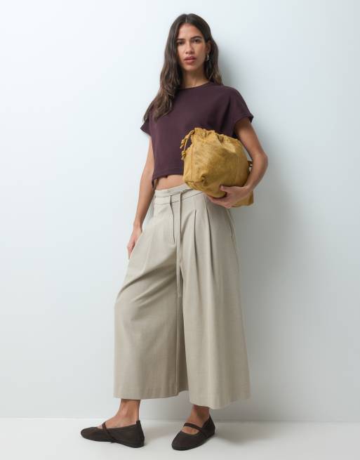 ASOS DESIGN - Top in jersey marrone, 2 di 4