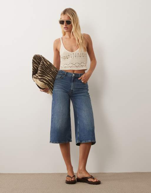 ASOS DESIGN - Top in maglia all'uncinetto color panna, 3 di 4