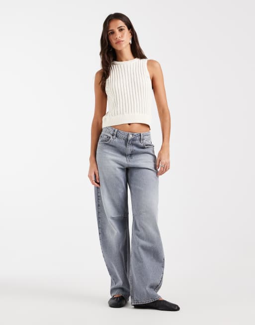 ASOS DESIGN top in maglia coordinato color crema, 2 di 4