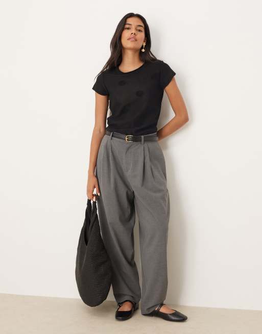 ASOS DESIGN - Top in maglia nero trasparente con maniche ad aletta, 2 di 4