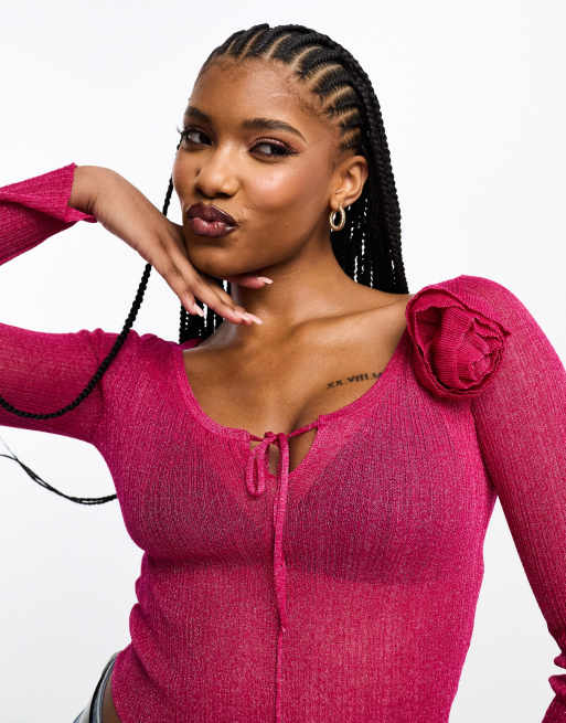 Maglia con rosa best sale