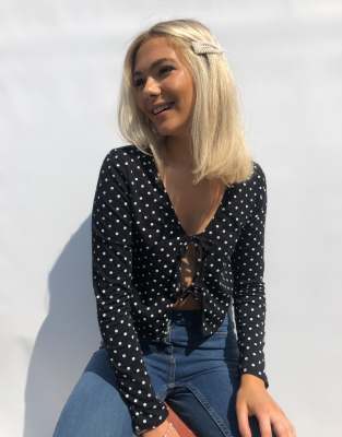 asos polka dot top