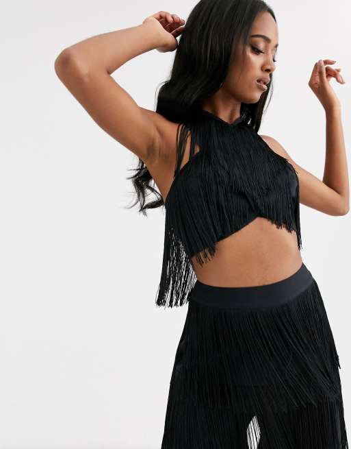 ASOS DESIGN - Coordinato con frange a strati, 2 di 3