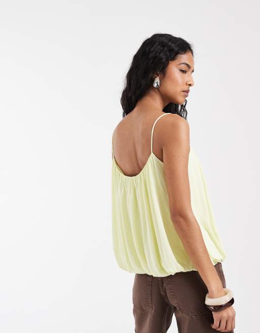 ASOS DESIGN - Top met bandjes en bolle zoom in geel, 4 van 4