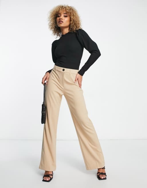 ASOS DESIGN - Top met col en pofmouwen in zwart - BLACK, 4 van 4
