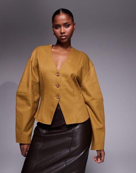 ASOS DESIGN - Top met structuur en knoopjes en cocoonmouwen - view 1