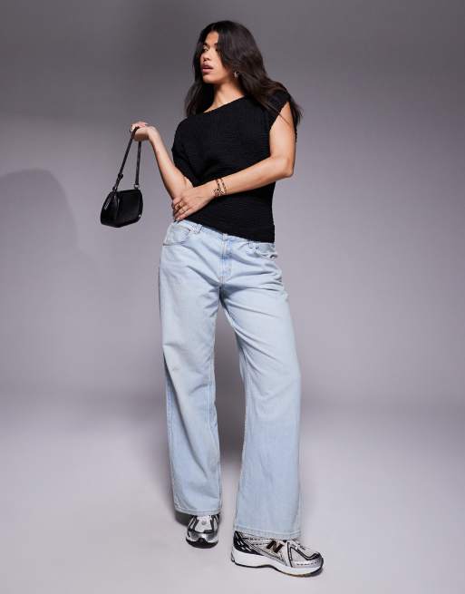 ASOS DESIGN - Top met vleermuismouwen en bubble-textuur in zwart, 4 van 4