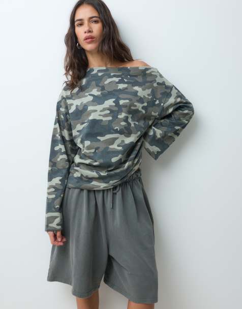 ASOS DESIGN top monospalla mimetico - view 1