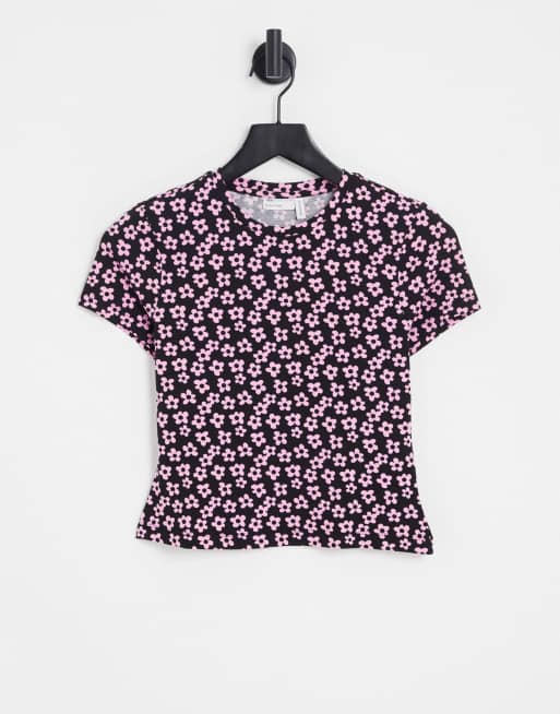 ASOS DESIGN – Top o dopasowanym kroju z nadrukiem w kwiaty 