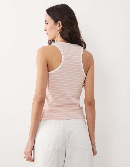 ASOS DESIGN - Top rayé à dos nageur - Rose clair, 2 de 4