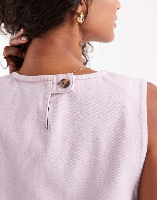ASOS DESIGN - Top rivestito malva slavato in coordinato, 3 di 4