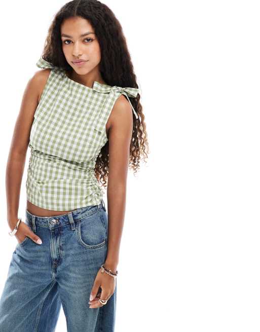 ASOS DESIGN - Top sans manches avec nœuds sur les épaules