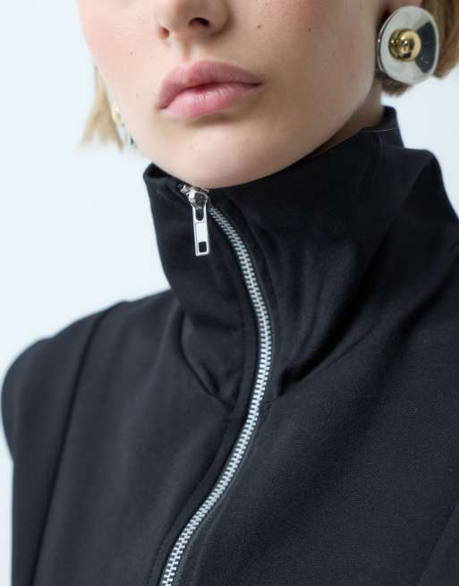 ASOS DESIGN top sans manches zippé noir, 3 de 5