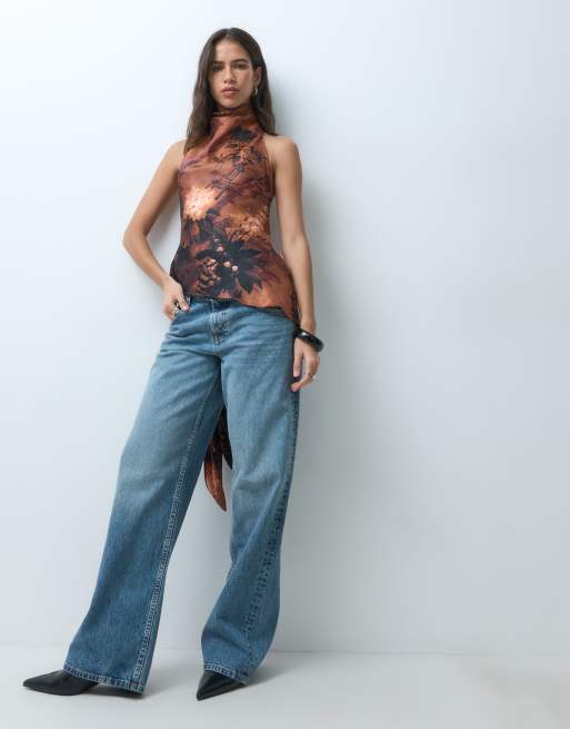 ASOS DESIGN top satin à col bénitier et dos noué, 3 de 5
