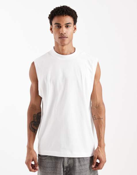 ASOS DESIGN - Top senza maniche basic oversize bianco - view 1