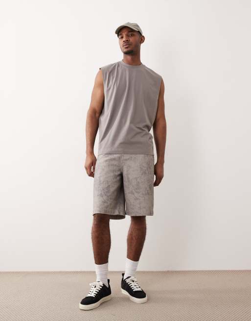 ASOS DESIGN - Top senza maniche basic oversize grigio, 4 di 5
