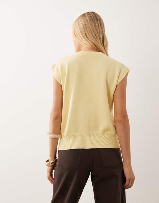 ASOS DESIGN - Top senza maniche comodo color latticello con bottoni, 4 di 4