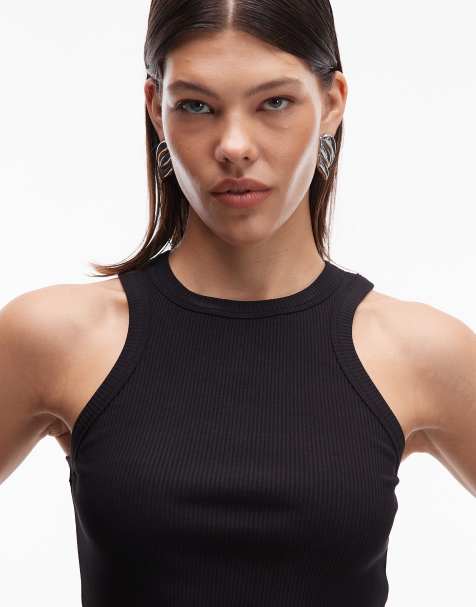 ASOS DESIGN - Top senza maniche nero a coste - view 1