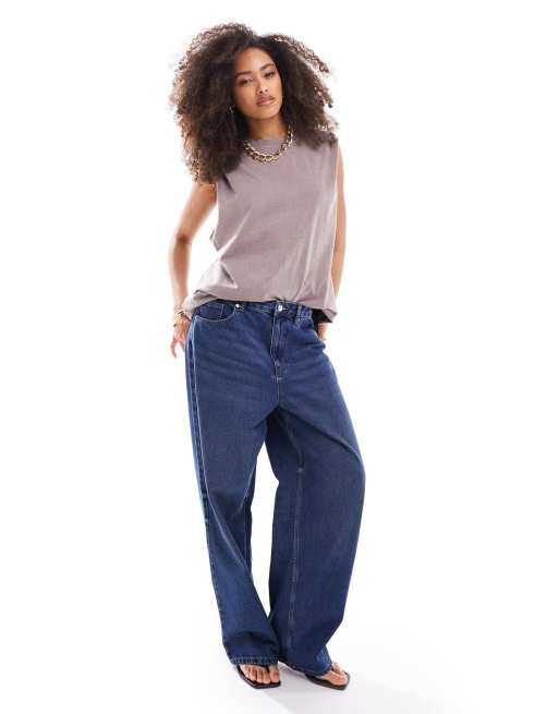 ASOS DESIGN - Top senza maniche oversize con giromanica ampio cioccolato slavato, 2 di 4