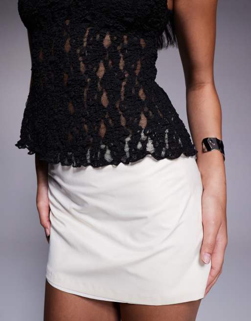 ASOS DESIGN - Top senza maniche testurizzato nero in pizzo, 2 di 4