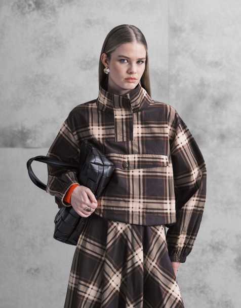 ASOS DESIGN – Top typu wiatrówka w kratę, część zestawu - view 1