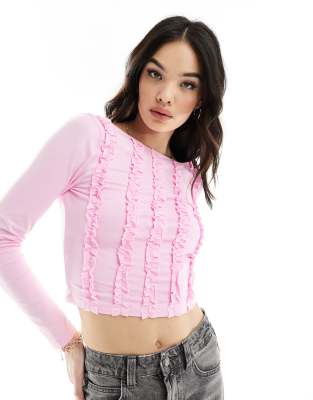Top Rose à Volants Une épaule NEXT – Taille 18 – Style Fête Et élégant – Neuf Avec étiquettes