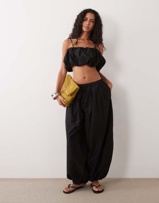ASOS DESIGN - Top volanté - Noir, 2 de 4