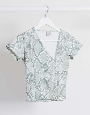 asos snake print top